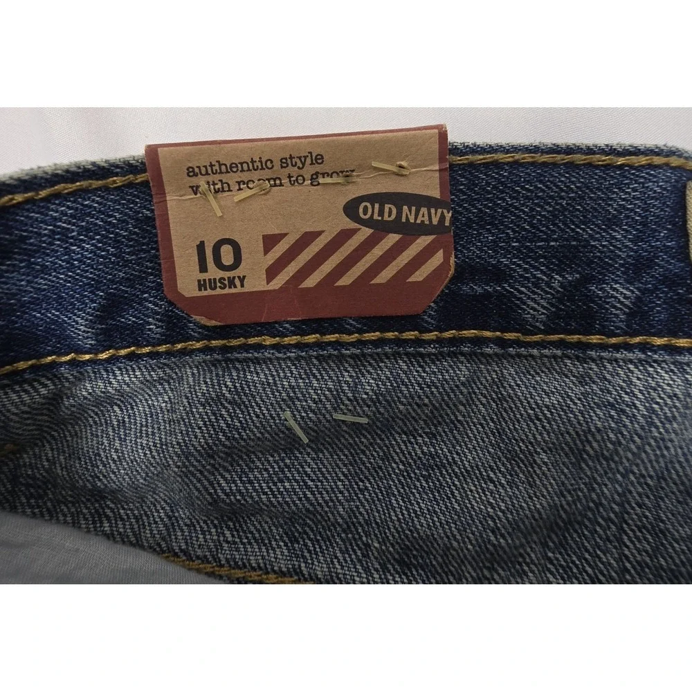 Old Navy Youth Jeans Size 10/12 Husky Adjustable Waist Medium Wash   (A9)